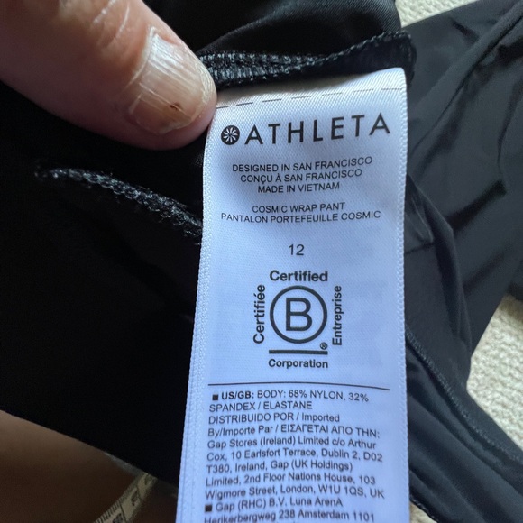 Athleta Cosmic Wrap Pants Black Size 12 - Picture 5 of 10